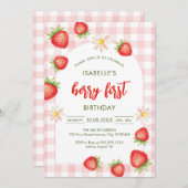 Berry First Birthday 1st Birthday Invitation Einladung (Vorne/Hinten)