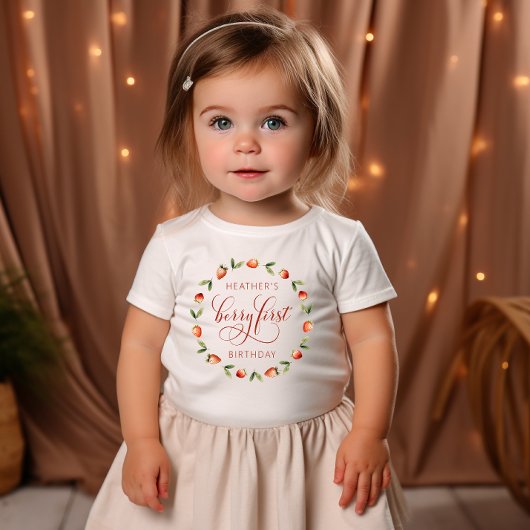 Berry First Birthday Baby T-shirt