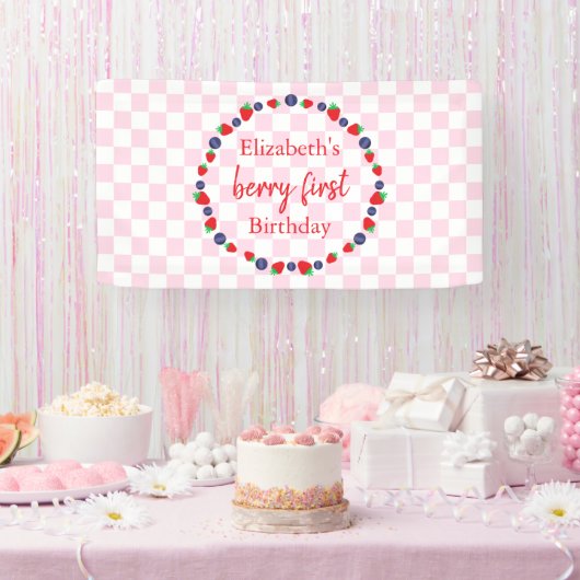 Berry First Birthday Banner (Party)