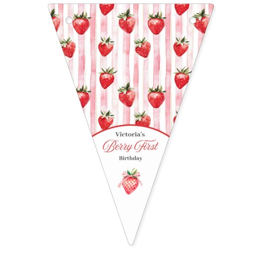 Berry First Birthday Banner (Erste Fahne)