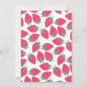 Berry First Birthday Bash - Erdbeeren Einladung (Rückseite)