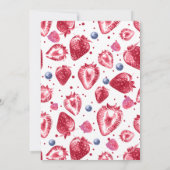 Berry First Birthday Berries Party Einladung (Rückseite)