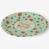 Berry First Birthday Blueberries und Strawberries Pappteller (Schrägansicht)