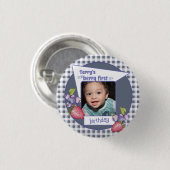 Berry First Birthday Button (Vorne & Hinten)