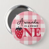 Berry First Birthday Button - Sweet One (Vorne & Hinten)