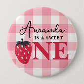 Berry First Birthday Button - Sweet One (Vorderseite)