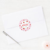 Berry First Birthday Classic Round Sticker (Umschlag)