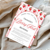 Berry First Birthday Danke-Karte Einladung