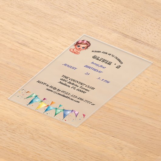 Berry First Birthday Einladung (Ablage )