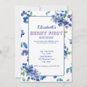 Berry First Birthday Einladung (Vorderseite)