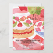 Berry First Birthday Einladung (Vorderseite)