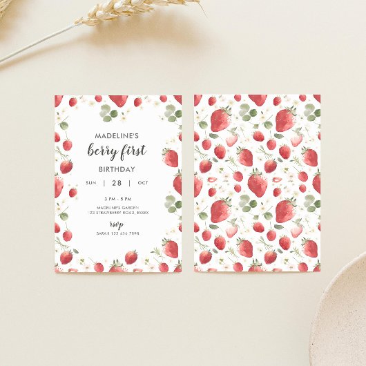 Berry First Birthday Einladung