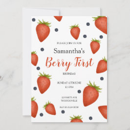 Berry First Birthday Einladung
