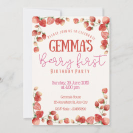 Berry First Birthday Einladung