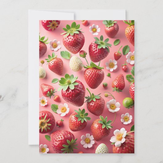 Berry First Birthday Einladung (Rückseite)