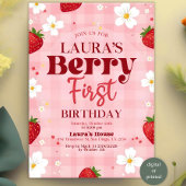 Berry First Birthday Einladung, Editable 1st Birt Einladung