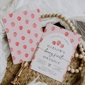 Berry First Birthday Einladung | Erdbeere