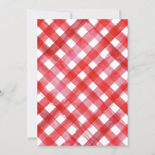 Berry First Birthday Einladung | Retro Strawberry (Rückseite)