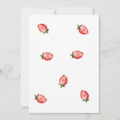 Berry First Birthday Einladung | Strawberry Theme (Rückseite)