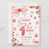 Berry First Birthday Einladung Template Berry 1. (Vorderseite)