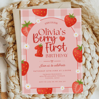 Berry First Birthday Einladung Template Berry 1.