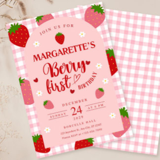 Berry First Birthday Einladung Template Berry 1.
