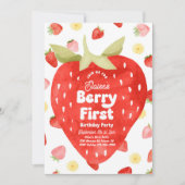 Berry First Birthday Einladungen (Vorderseite)