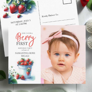 Berry First Birthday Einladungen