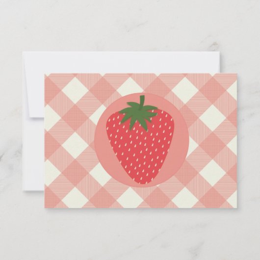 Berry First Birthday Flat Danke-Karte (Rückseite)