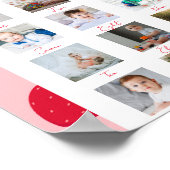 Berry First Birthday Foto Meilenstein Sweet One Poster (Ecke)