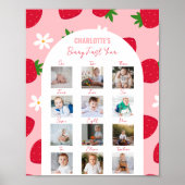 Berry First Birthday Foto Meilenstein Sweet One Poster (Vorne)