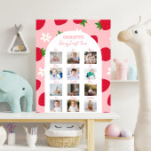 Berry First Birthday Foto Meilenstein Sweet One Poster