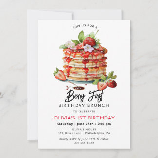 Berry First Birthday Frühjahr Sommereinladung Einladung
