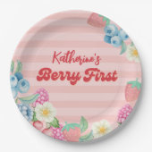 Berry First Birthday Fruit Thema 1. Geburtstag Pappteller (Vorderseite)
