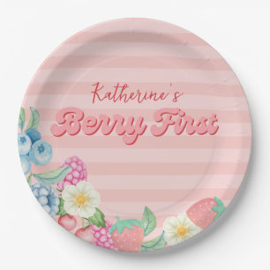 Berry First Birthday Fruit Thema 1. Geburtstag Pappteller