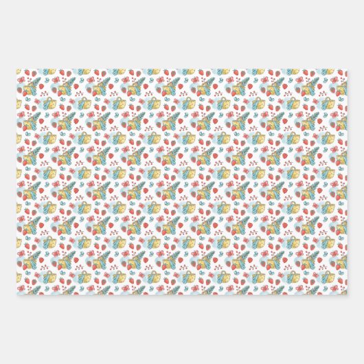 Berry First Birthday Geschenk 3 Set Geschenkpapier Set (Vorderseite)