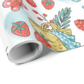 Berry First Birthday Geschenk Geschenkpapier (Rolleneckpunkt)