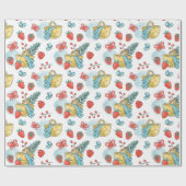 Berry First Birthday Geschenk Geschenkpapier (Flach)