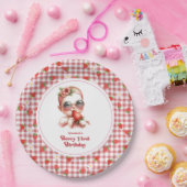 Berry First Birthday Gingham Pappteller (Party)