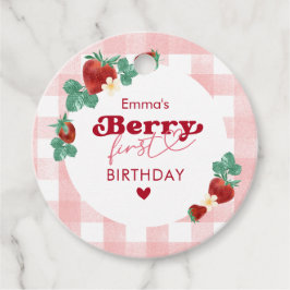 Berry First Birthday Girl 1. Geburtstag Strawberry Geschenkanhänger