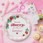 Berry First Birthday Girl 1. Geburtstag Strawberry Pappteller (Party)