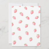 Berry First Birthday Girl Dankeskarte (Rückseite)