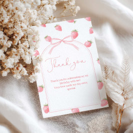 Berry First Birthday Girl Dankeskarte