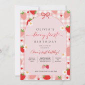 Berry First Birthday Invitation, Editable 1st Birt Einladung (Vorderseite)
