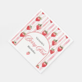 Berry First Birthday Napkins Serviette (Ecke)
