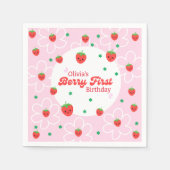 Berry First Birthday Napkins Serviette (Vorderseite)