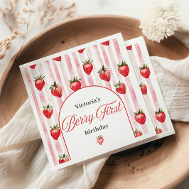 Berry First Birthday Napkins Serviette