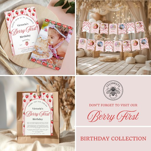 Berry First Birthday Napkins Serviette
