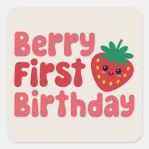 Berry First Birthday - Niedlich Strawberry Themed