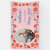 Berry First Birthday Niedlich Strawberry Welcome F Banner (Vertikal)